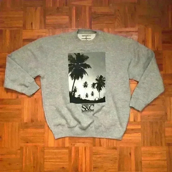 swindler light gray sweatshirt pullover crewneck mens medium - Picture 1 of 4